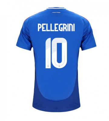 Italien Lorenzo Pellegrini #10 Replika Hjemmebanetrøje EM 2024 Kortærmet